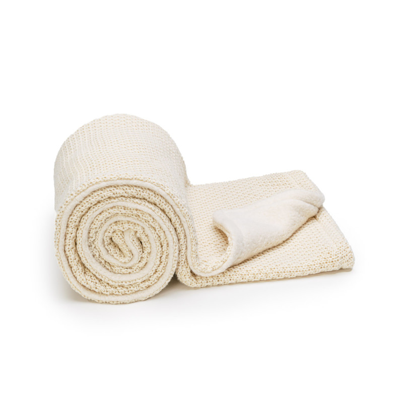 T-TOMI Gestrickte Decke WARM Cream