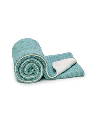 T-TOMI Gestrickte Decke WARM Mint