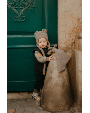 T-TOMI Cap TEDDY Grey (3-6 Monate)