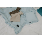 T-TOMI Musselinkissen mit Rüsche Blue