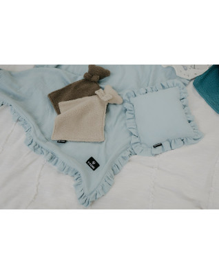 T-TOMI Musselinkissen mit Rüsche Blue