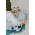 T-TOMI Musselinkissen mit Rüsche White