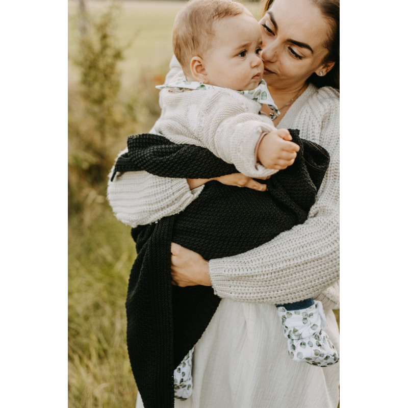 T-TOMI Gestrickte Decke Mint