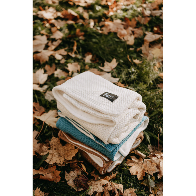 T-TOMI Gestrickte Decke WARM Mint