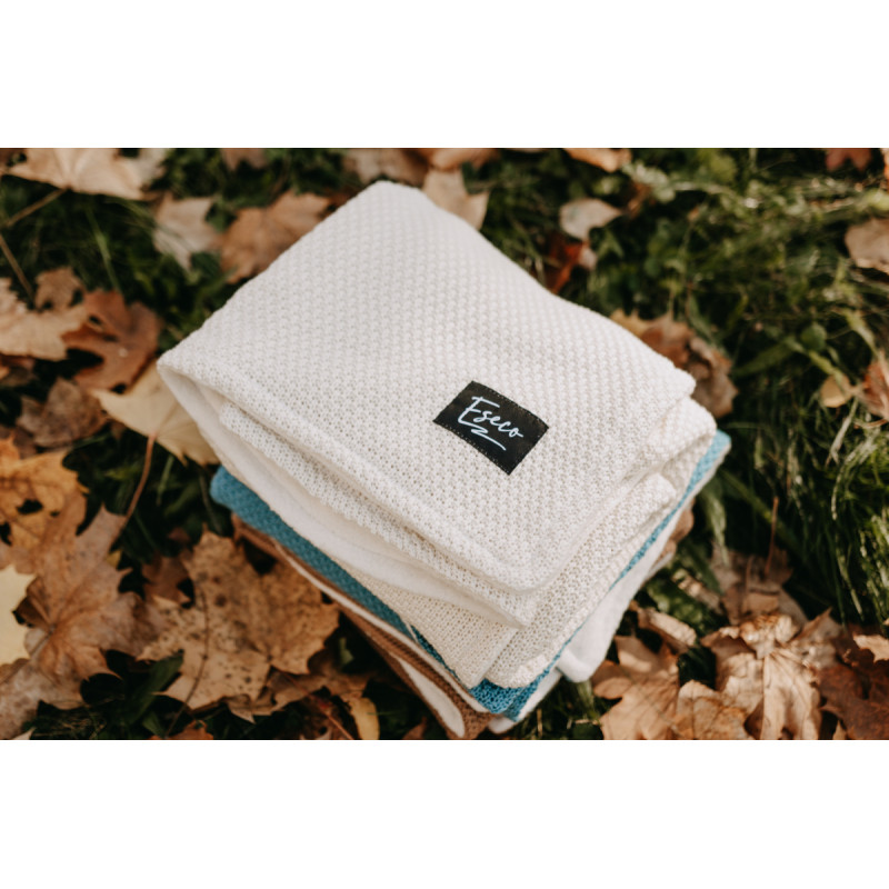 T-TOMI Gestrickte Decke WARM Cream