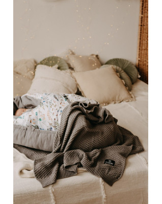 T-TOMI Gestrickte Decke Black