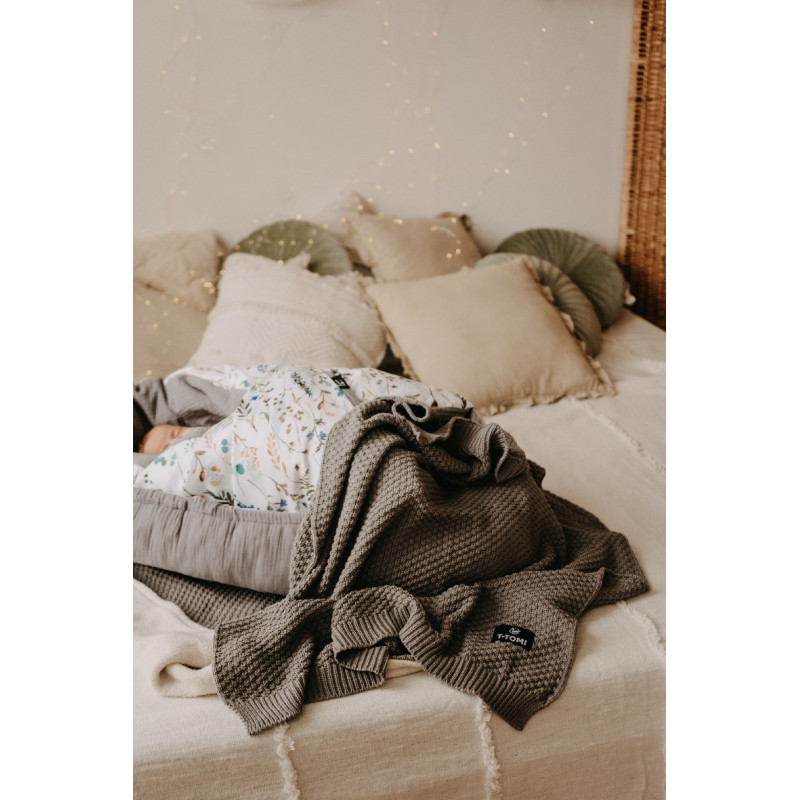 T-TOMI Gestrickte Decke Black