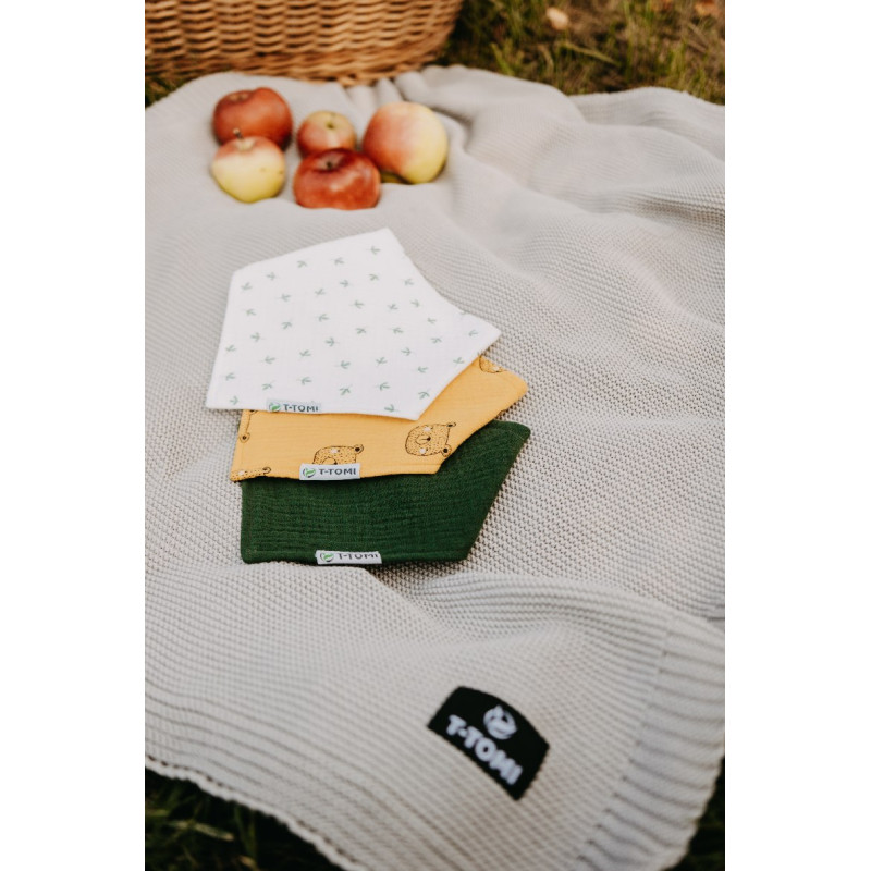 T-TOMI Gestrickte Decke Dark blue waves