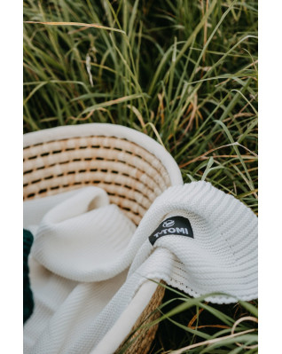 T-TOMI Gestrickte Decke White waves