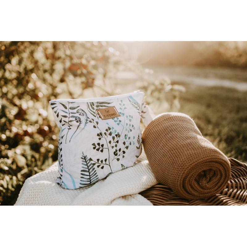 T-TOMI Gestrickte Decke Dark grey waves