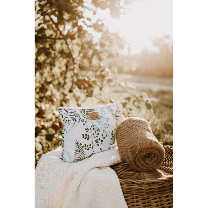 T-TOMI Gestrickte Decke White waves