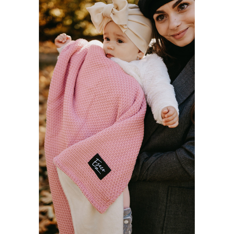 T-TOMI Gestrickte Decke WARM Mustard waves