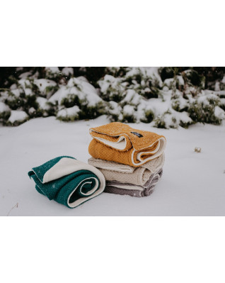 T-TOMI Gestrickte Decke WARM Curry