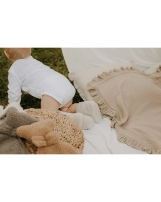 T-TOMI Krabbelschuhe TEDDY Cream (9-12 Monate) WARM