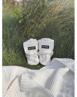 T-TOMI Krabbelschuhe Cream (6-9 Monate) WARM