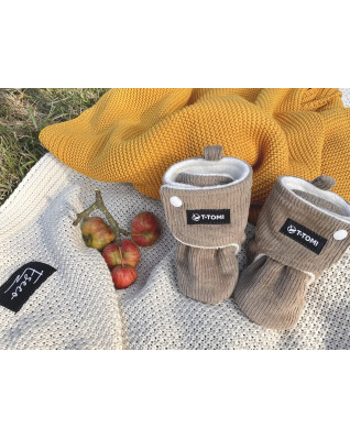 T-TOMI Krabbelschuhe Caramel (0-3 Monate) WARM