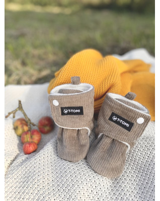T-TOMI Krabbelschuhe Grey (3-6 Monate) WARM