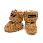 T-TOMI Krabbelschuhe TEDDY Brown (3-6 Monate) WARM