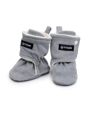T-TOMI Krabbelschuhe Grey (0-3 Monate) WARM