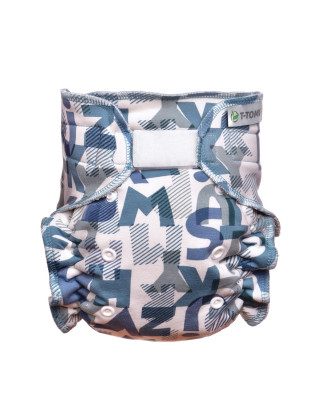 T-TOMI Höschenwindel - Wickel Set Klettverschluss Green Alphabet   