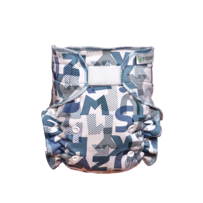 T-TOMI Höschenwindel - Wickel Set Klettverschluss Green Alphabet   