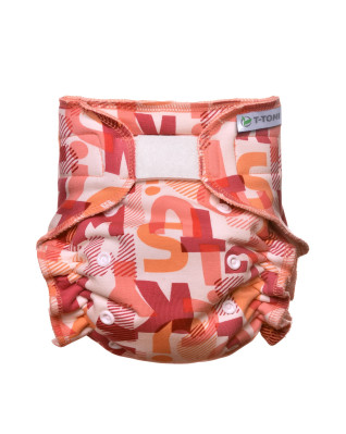 T-TOMI Höschenwindel - Wickel Set Klettverschluss Pink Alphabet 