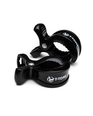 T-TOMI Clip an Kinderwagen Black