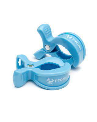 T-TOMI Clip an Kinderwagen Blue 