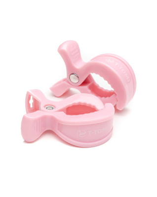 T-TOMI Clip an Kinderwagen Pastel pink