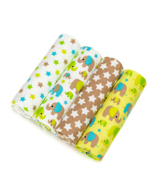 T-TOMI Stoffwindeln Green elephants