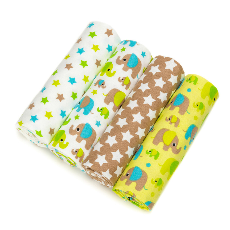 T-TOMI Stoffwindeln Green elephants