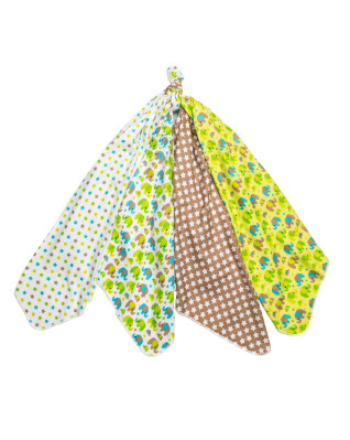 T-TOMI Stoffwindeln Green elephants