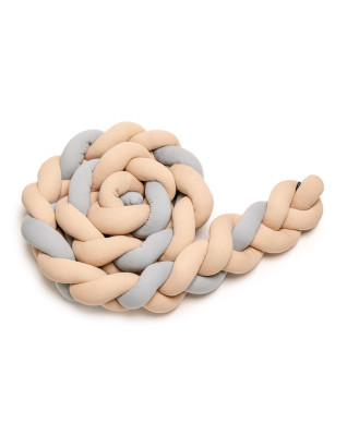 T-TOMI Gestrickte Bande 180 cm Beige + Grey