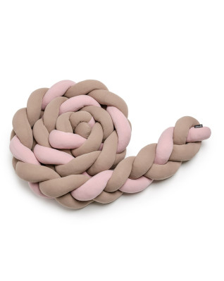 T-TOMI Gestrickte Bande 180 cm Pink + Mocca