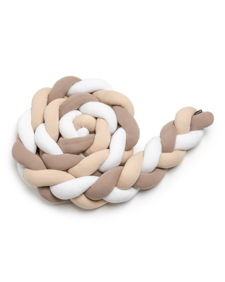 T-TOMI Gestrickte Bande 180 cm White + Beige + Mocca