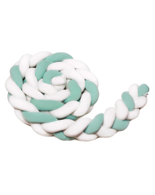 T-TOMI Gestrickte Bande 220 cm White + Mint