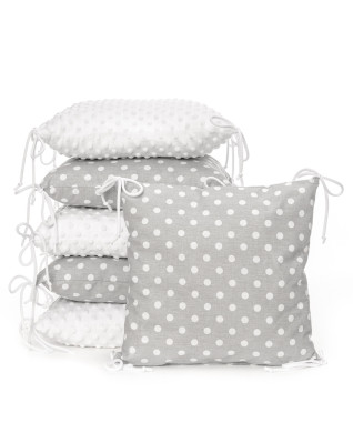 T-TOMI Kissen-Bettumrandung Grey dots