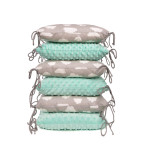 T-TOMI Kissen-Bettumrandung Grey white clouds