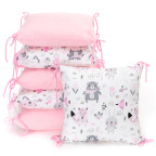 T-TOMI Kissen-Bettumrandung Pink bears