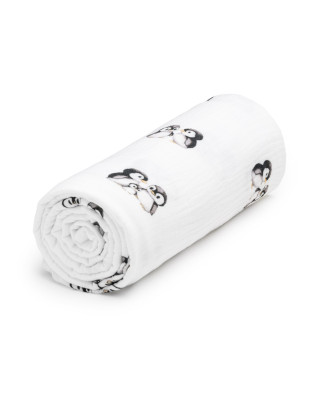 T-TOMI Musselinbadetuch Penguin