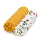 T-TOMI Musselin windeln Mustard meadow