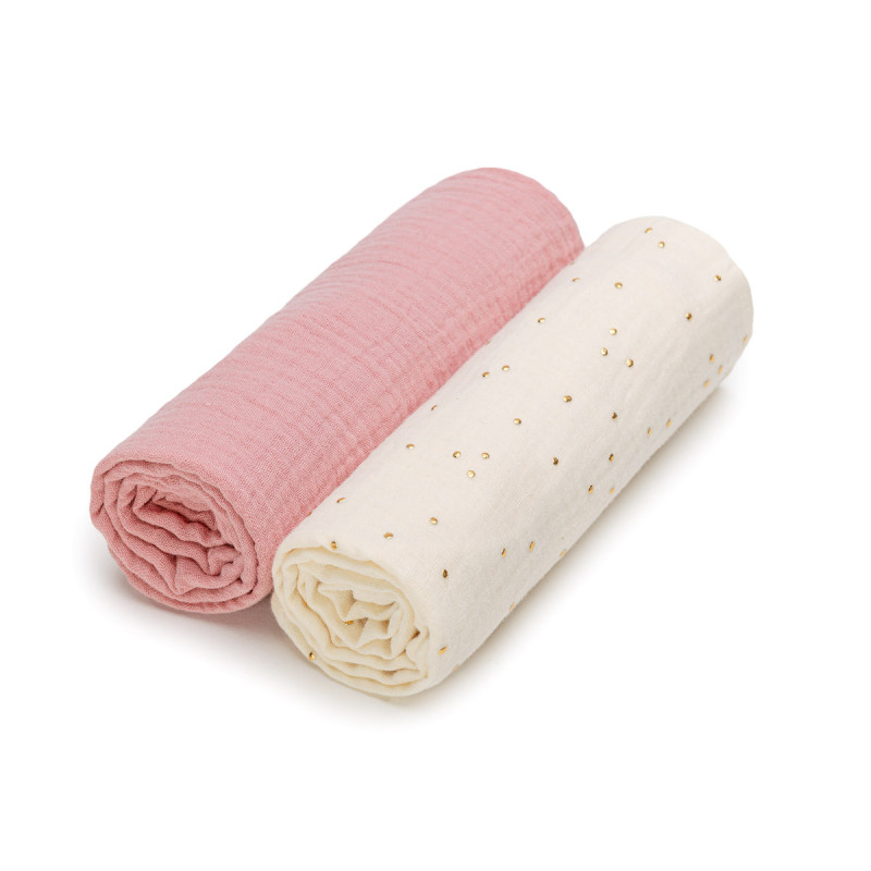 T-TOMI Musselin windeln Rose sparkle