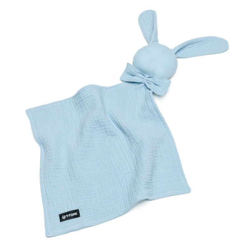 T-TOMI Musselinkuscheltuch Blue