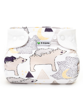 T-TOMI Orthopädisches Spreizhöschen für breites Wickeln - druckknöpfe Bears (3-6kg)