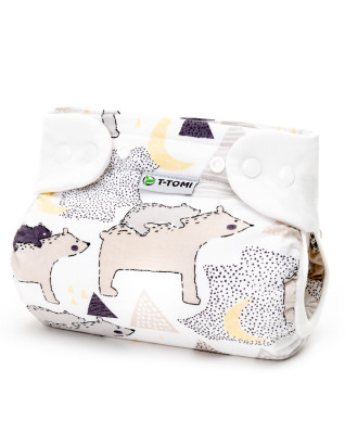 T-TOMI Orthopädisches Spreizhöschen für breites Wickeln - druckknöpfe Bears (3-6kg)