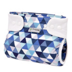 T-TOMI Orthopädisches Spreizhöschen für breites Wickeln PLUS - druckknöpfe Blue triangles (5-9kg) 