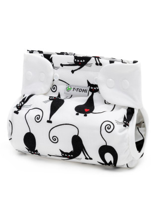 T-TOMI Orthopädisches Spreizhöschen für breites Wickeln - druckknöpfe Cats (3-6kg) 