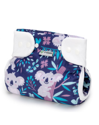 T-TOMI Orthopädisches Spreizhöschen für breites Wickeln - druckknöpfe Dark koalas (3-6kg) 