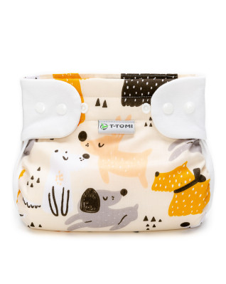 T-TOMI Orthopädisches Spreizhöschen für breites Wickeln - druckknöpfe Dogs (3-6kg) 