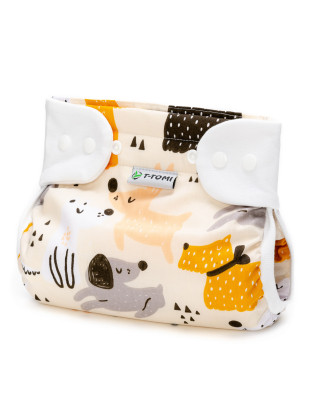 T-TOMI Orthopädisches Spreizhöschen für breites Wickeln - druckknöpfe Dogs (3-6kg) 